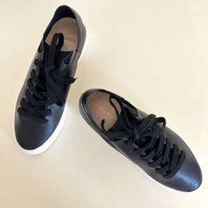 Charter Club Padmaa Lace-Up Sneakers in Black Leather 7 M New in Box!